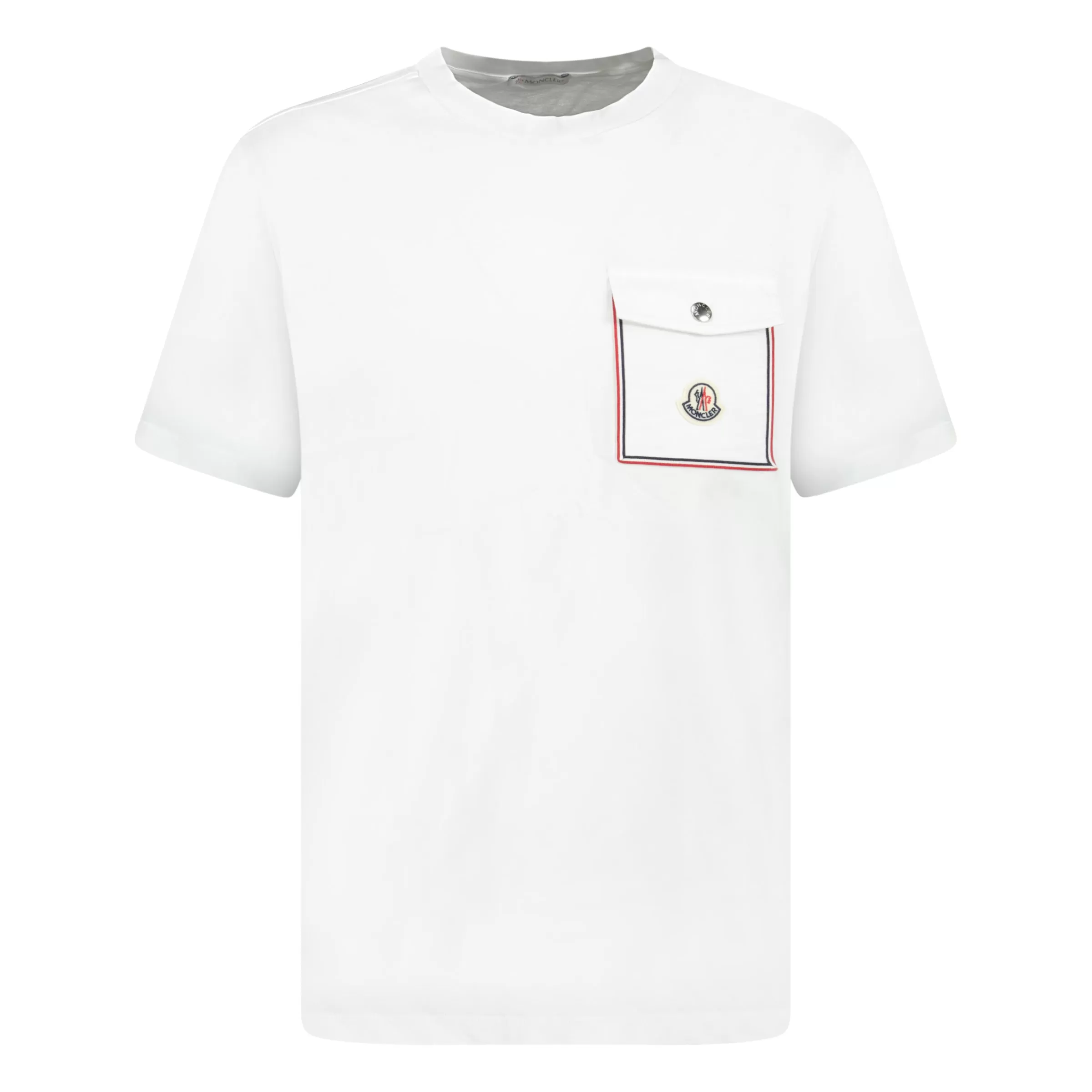 MONCLER FLAP POCKET COTTON T-SHIRT WHITE