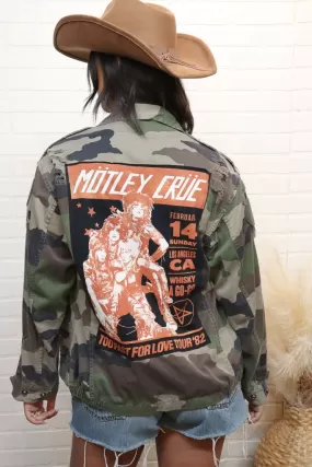 Motley Crue Distressed Camo Jacket