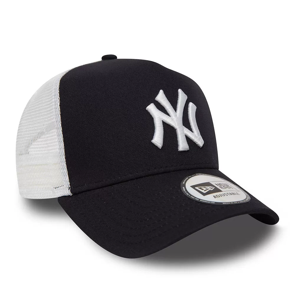 NEW ERA New York Yankees Clean Navy A-Frame Trucker Cap