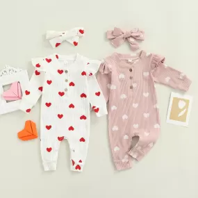 Newborn Heart Print PJs