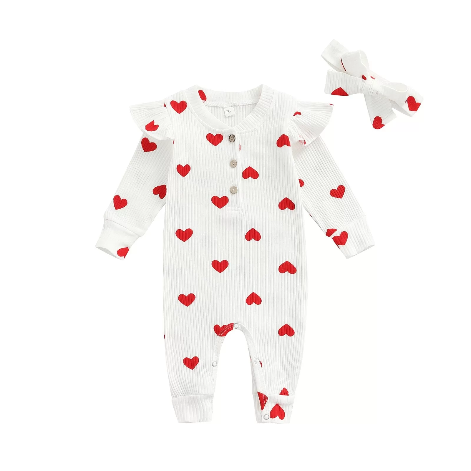 Newborn Heart Print PJs