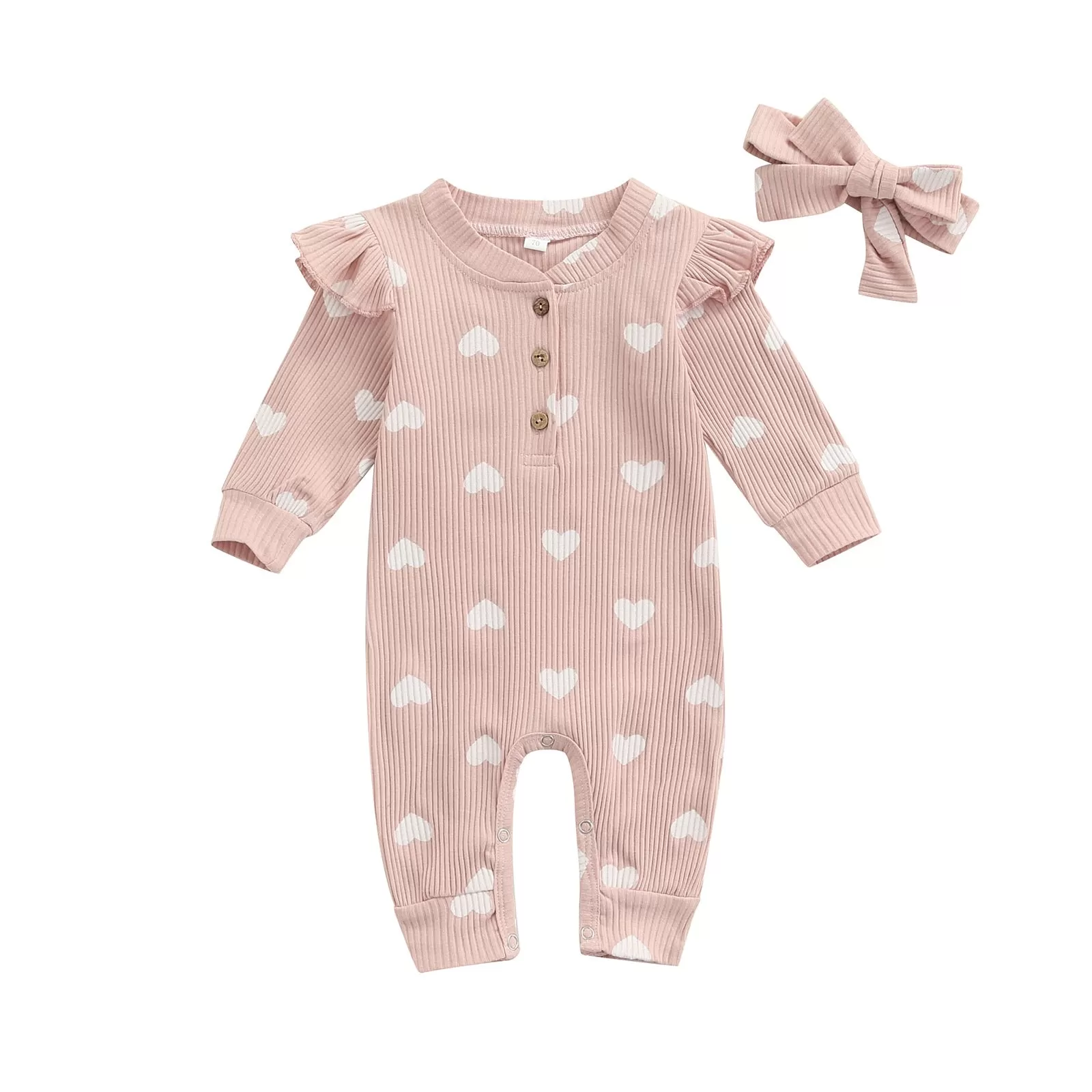 Newborn Heart Print PJs