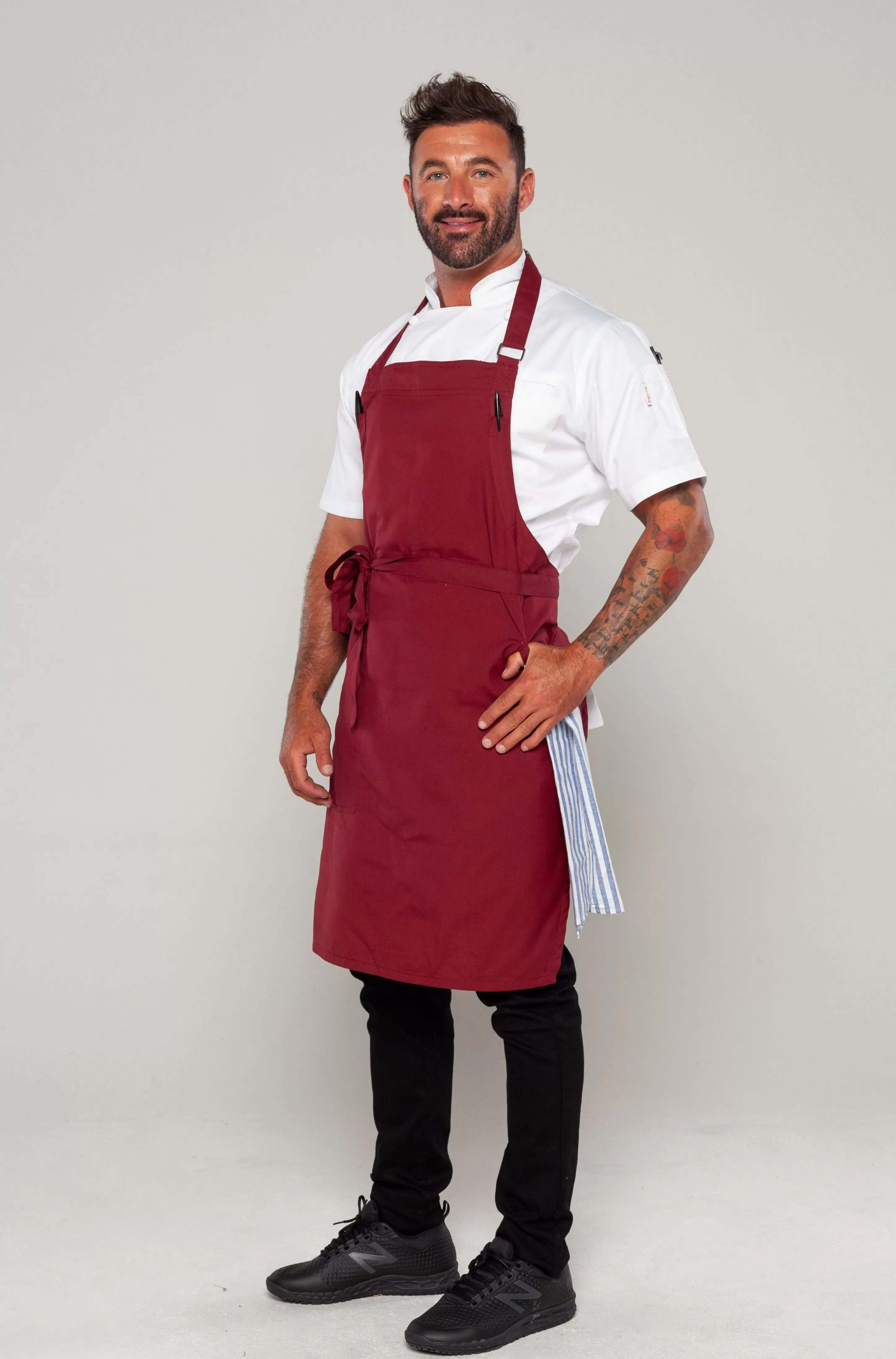 Niche Maroon Bib Chef Apron one size