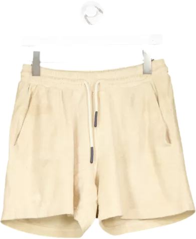 OAS Beige Drawstring Linen Shorts UK S