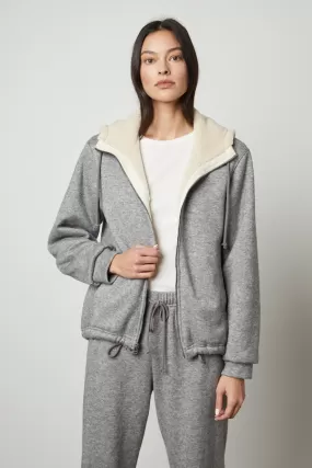 OCTAVIA DOUBLE KNIT ZIP UP HOODIE