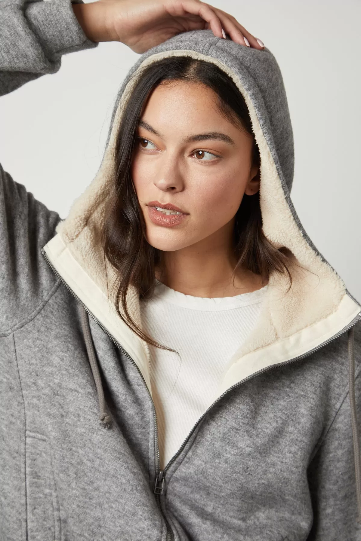 OCTAVIA DOUBLE KNIT ZIP UP HOODIE