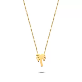 Palm tree necklace gold