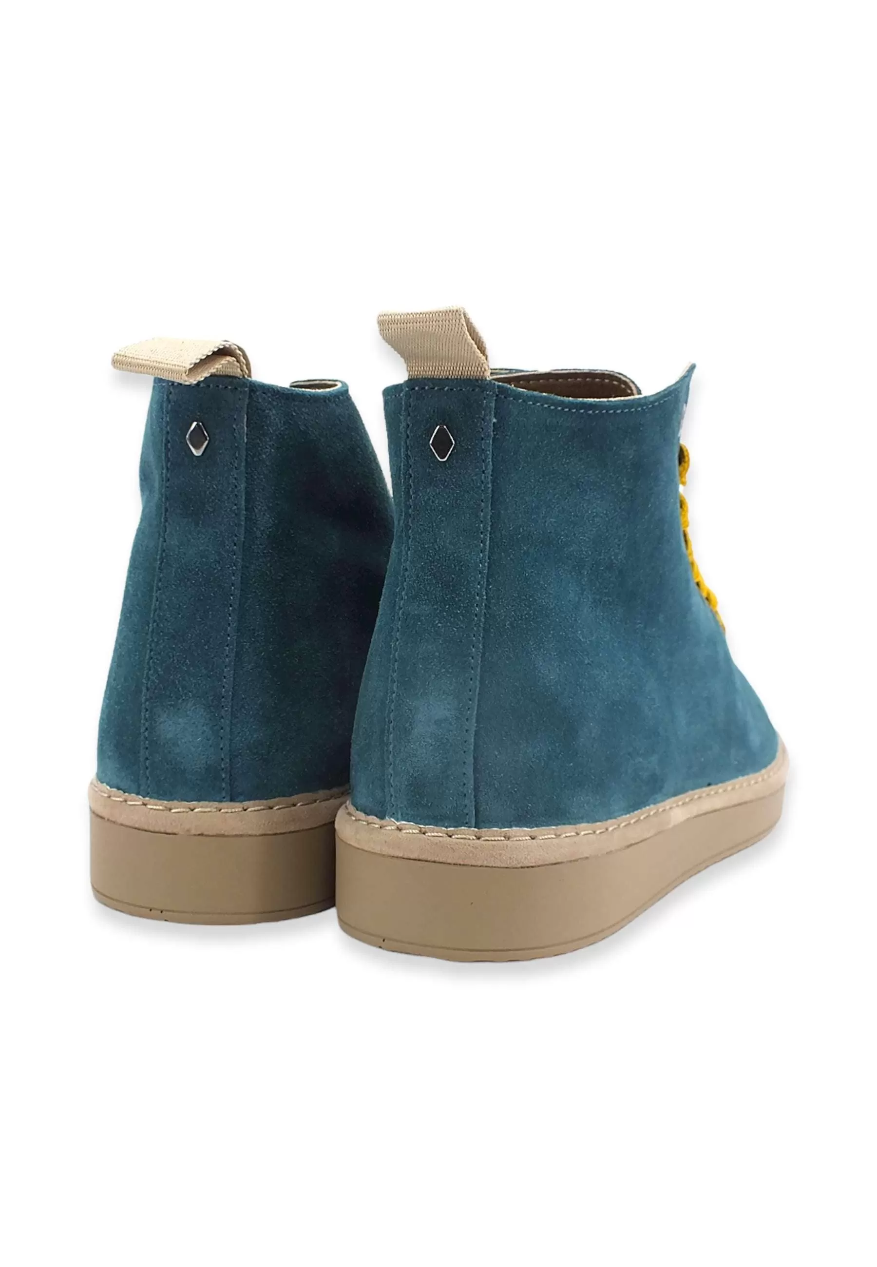 PAN CHIC Ankle Boot Sneaker Uomo Blu Petrol Yellow P01M1400200005