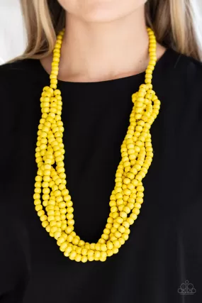 Paparazzi Accessories  - Tahiti Tropic - #N126 Box 2 -  Yellow Necklace