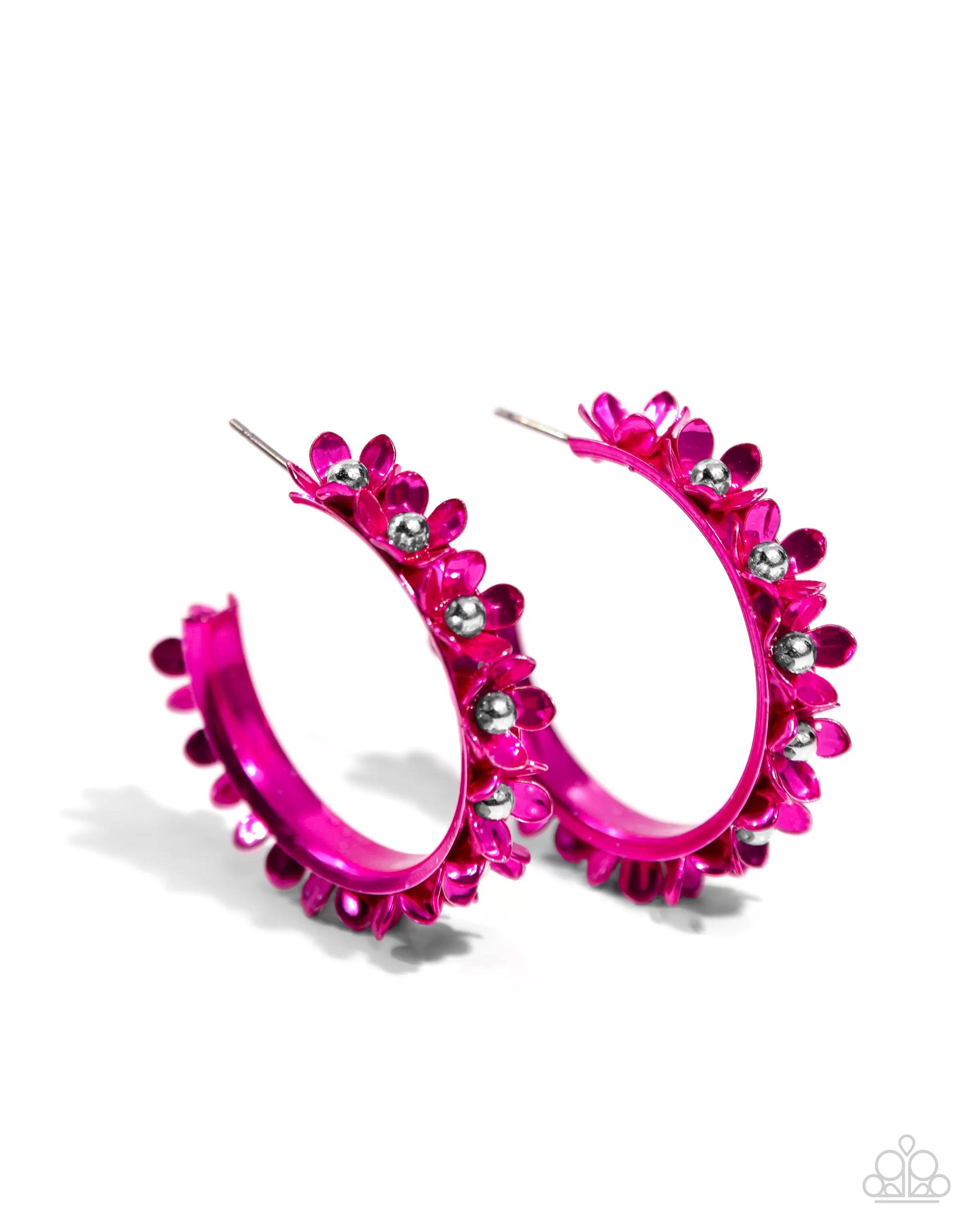 Paparazzi Fashionable Flower Crown Pink Post Earrings