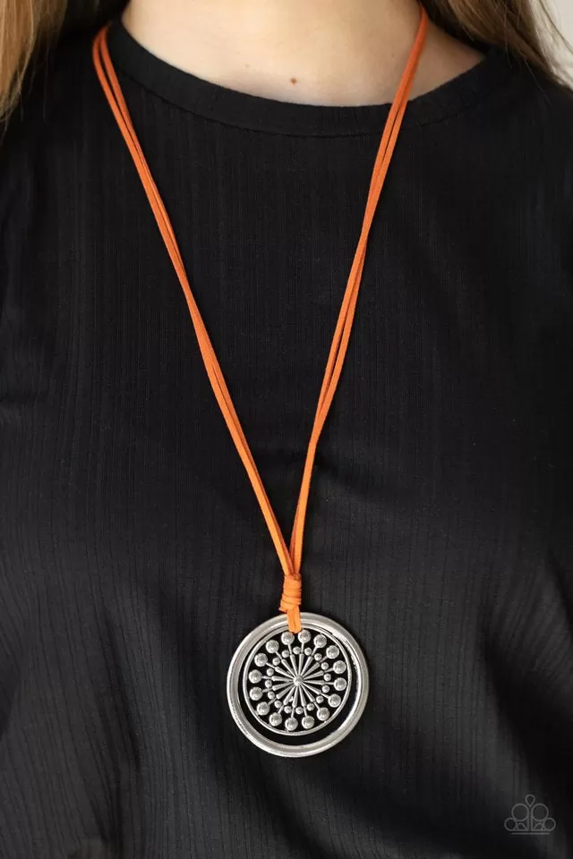 Paparazzi One MANDALA Show - Orange Necklace