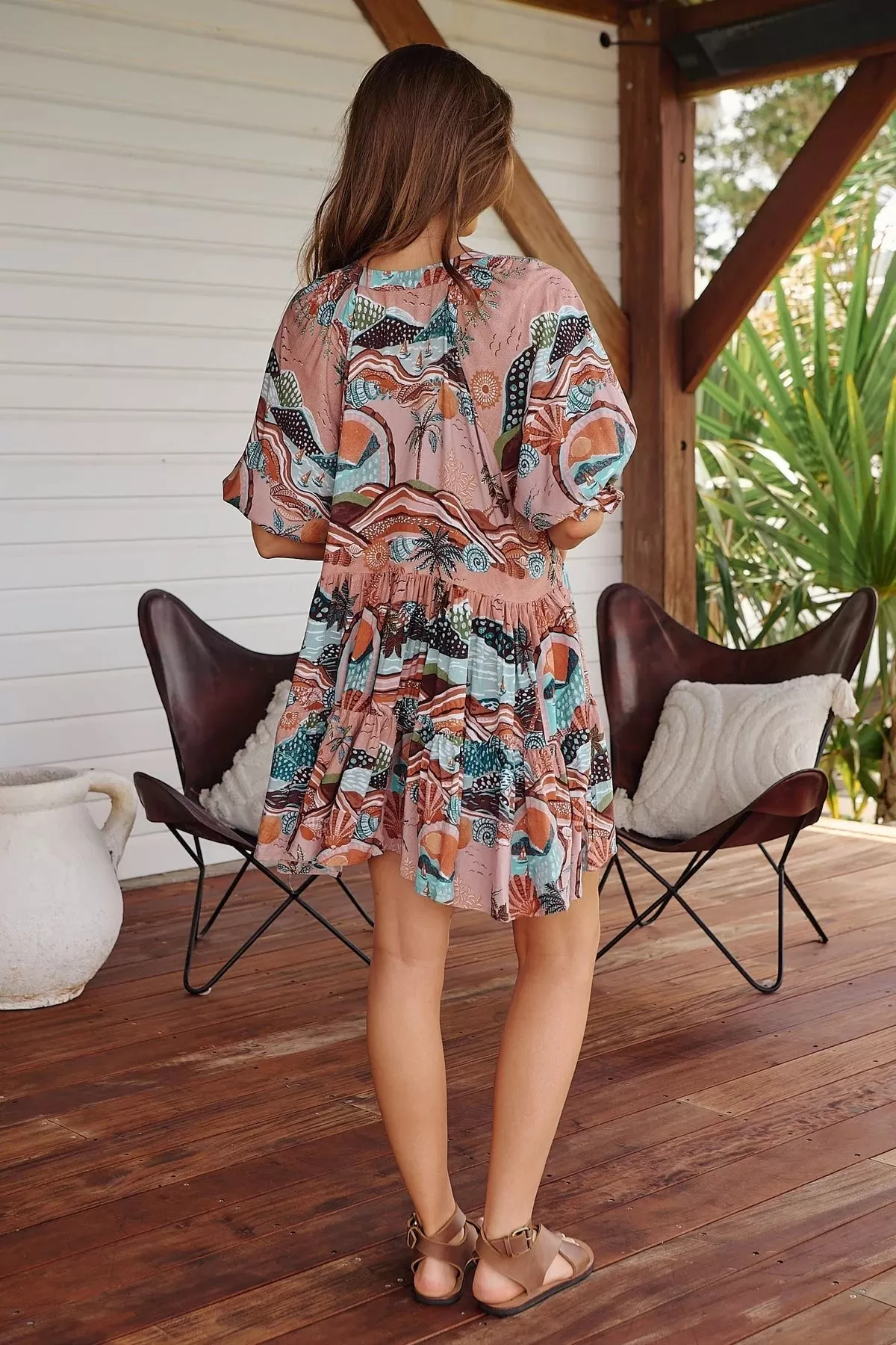 Petal Mini Dress - Lakeside Serenity Collection