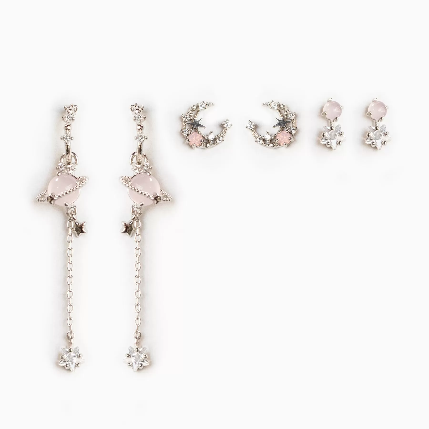 Pink Jupiter Earring Set