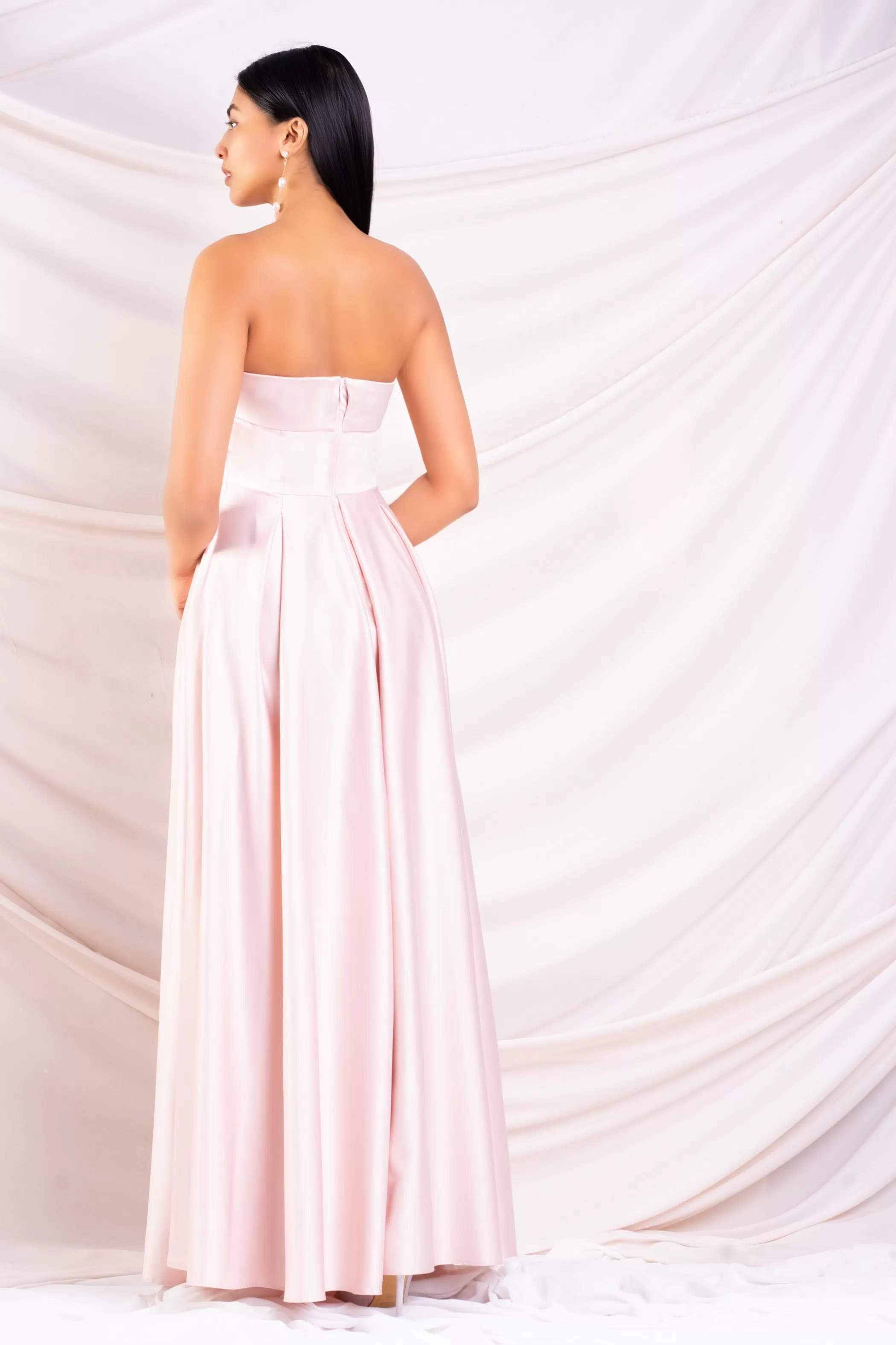 Pink Strapless Maxi Dress