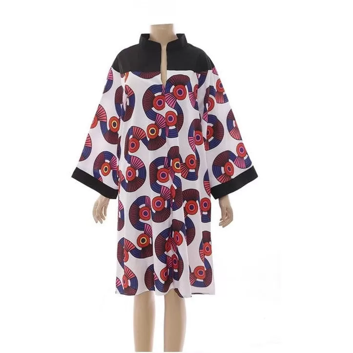 Print Bubble Plus-Size Dress