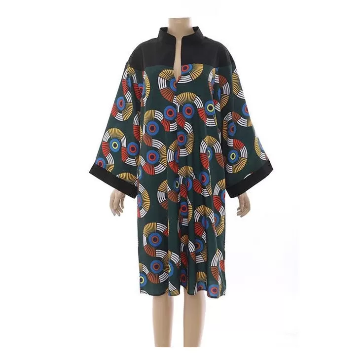 Print Bubble Plus-Size Dress