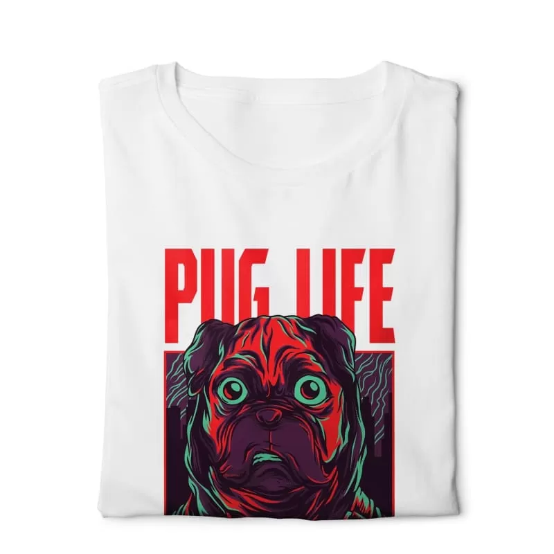 Pug Life - Digital Graphics Basic T-shirt White