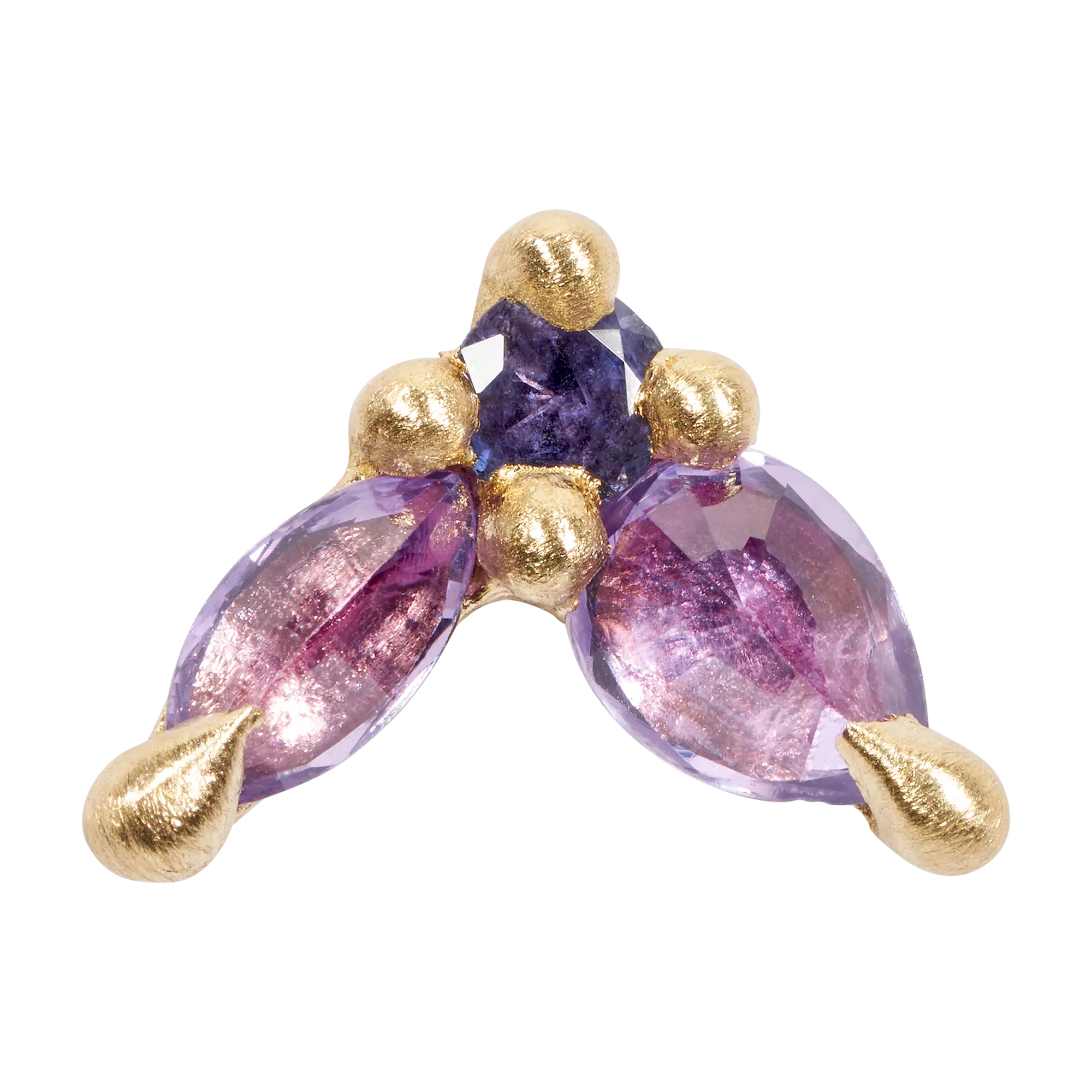 Purple Floret Stud Earring - Made to Order