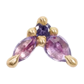 Purple Floret Stud Earring - Made to Order