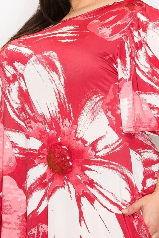 Red Flower Power Dress