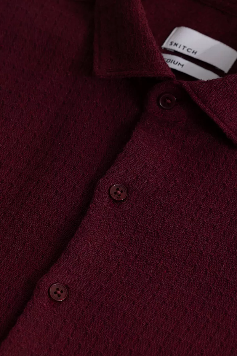 RelaxKnit Maroon Shirt