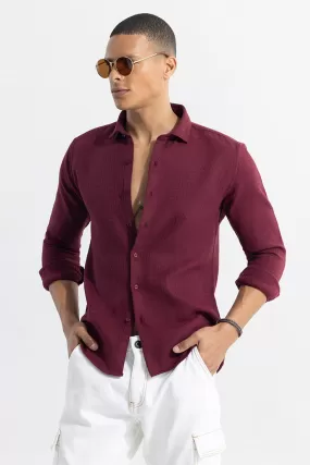 RelaxKnit Maroon Shirt