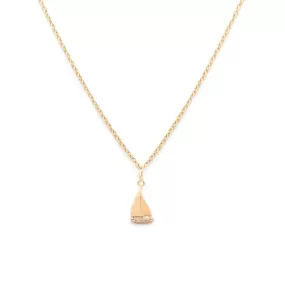 Sailboat Necklace | Gold & CZ