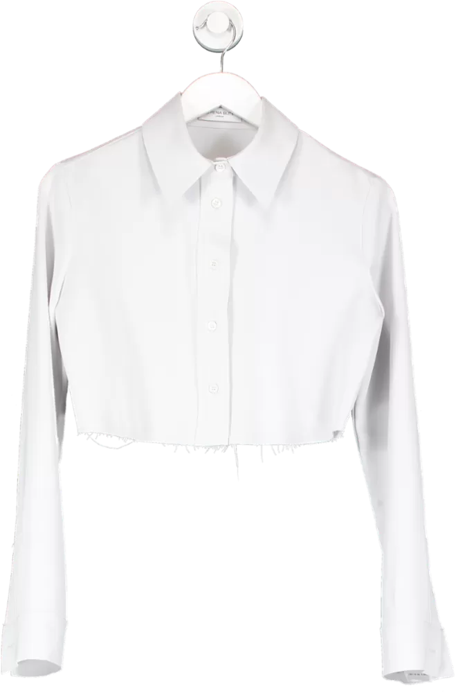 Serena Bute White Crop Shirt UK XS