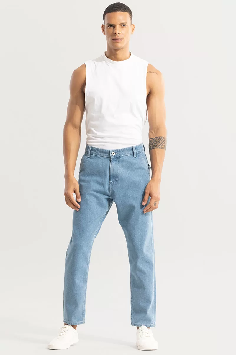 ShadowTwill Sky Blue Baggy Jeans