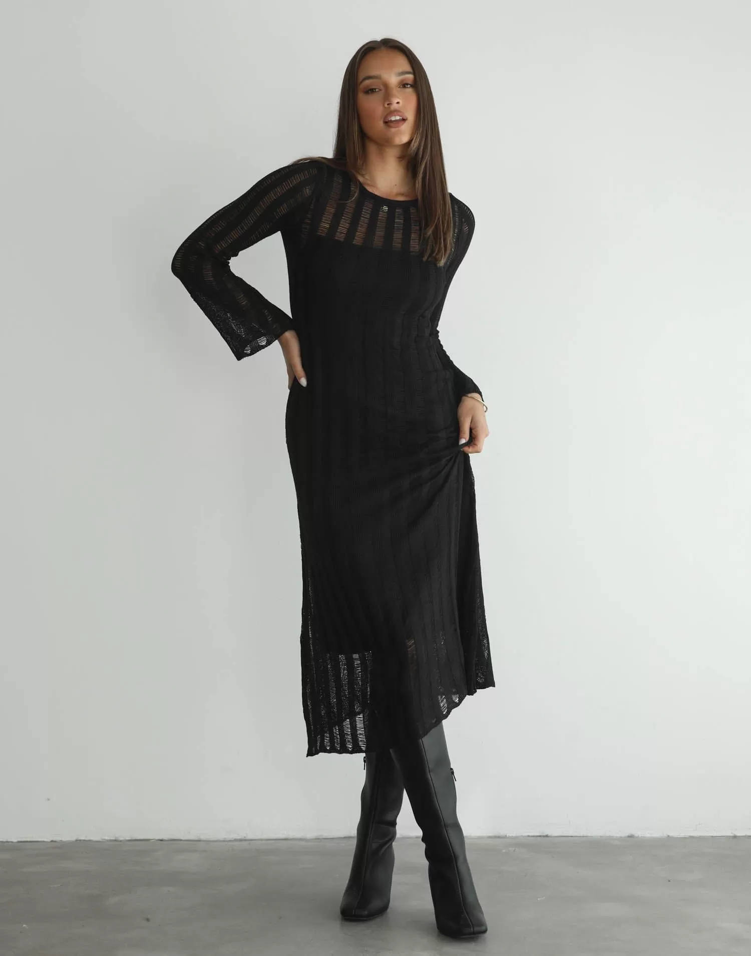 Stasey Maxi Dress (Black)