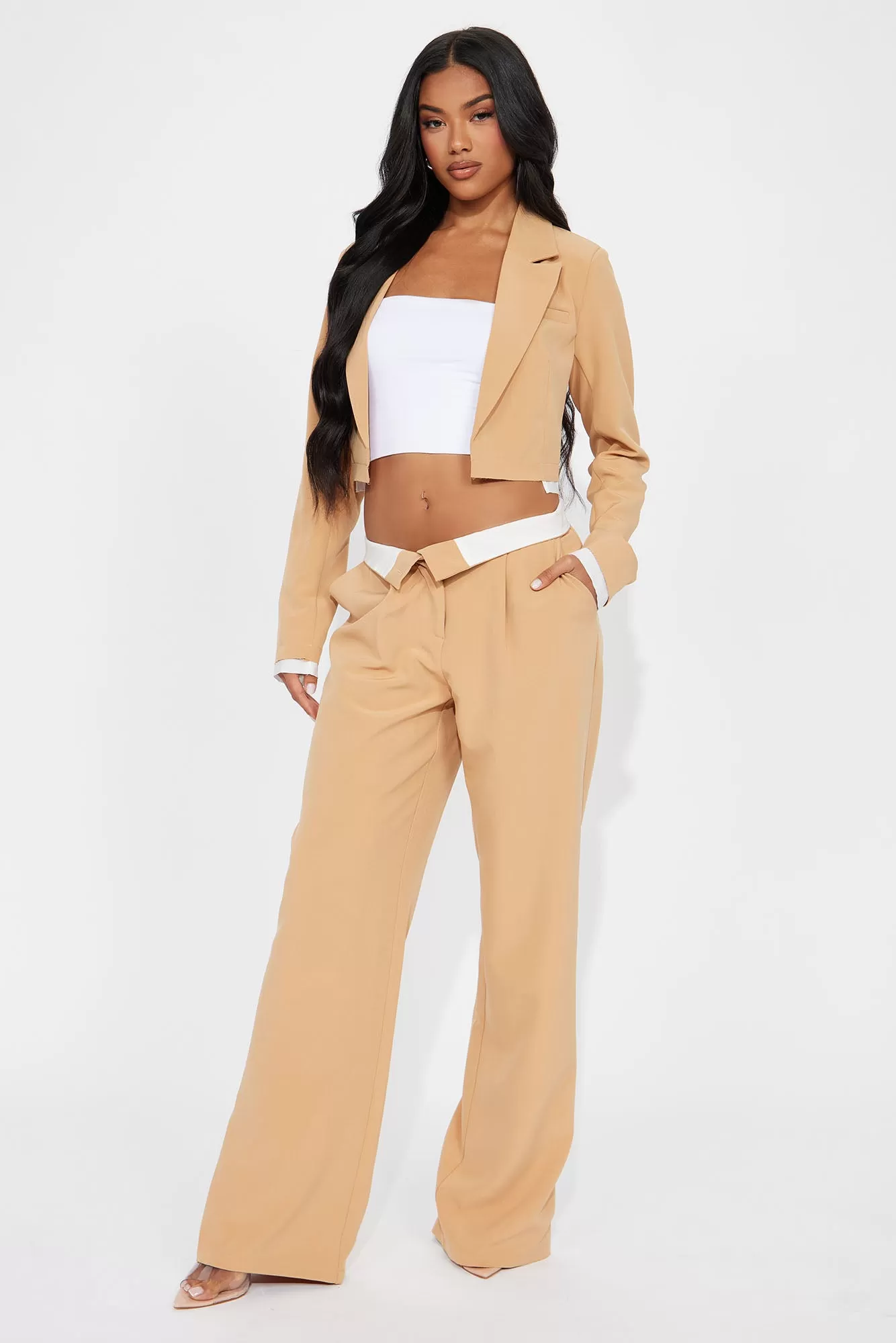 Street Chic Pant Set - Taupe