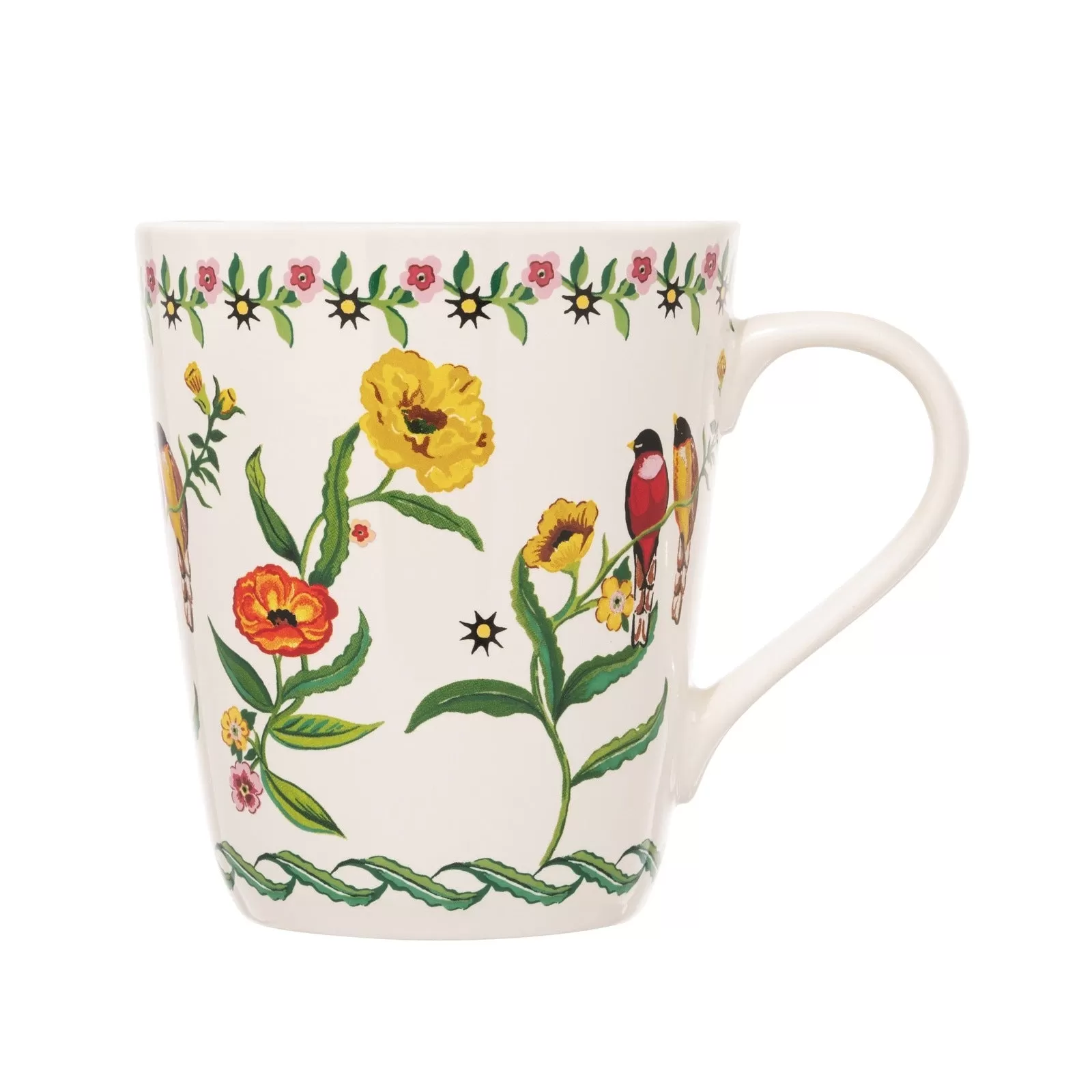 Summer Birds Cream Mug