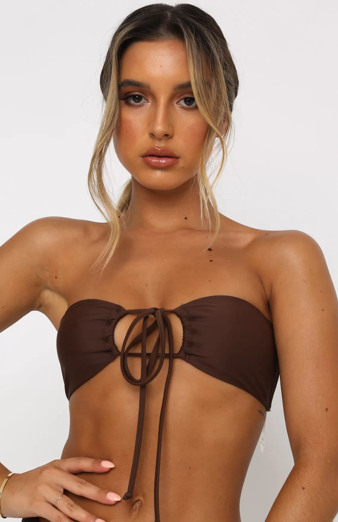 Summer Sea Bikini Top Chocolate