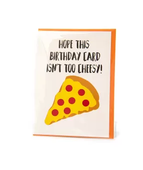 Sunny Marshmallow Happy Birthday Pizza Card