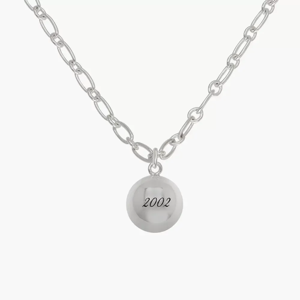 Superball Name Necklace in 14K Gold over Sterling Silver