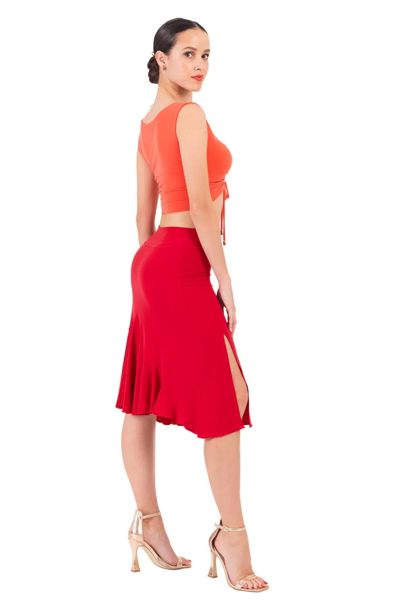 Tango Skirt With Back Ruffles