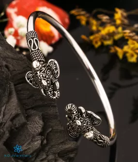 The Elephant Silver Flexible Open Bracelet