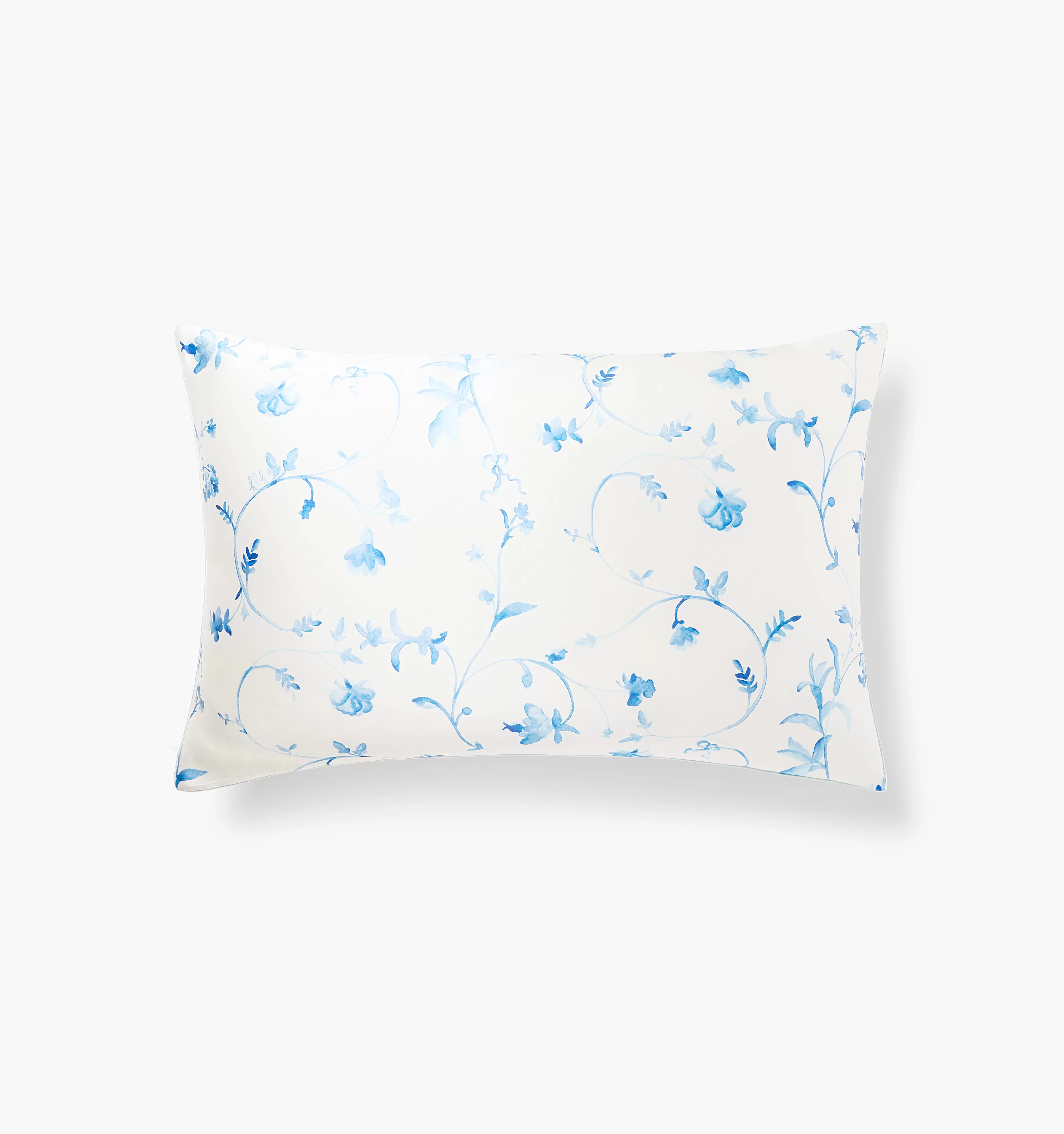 The Sisi Silk Pillowcase - Blue Botanical