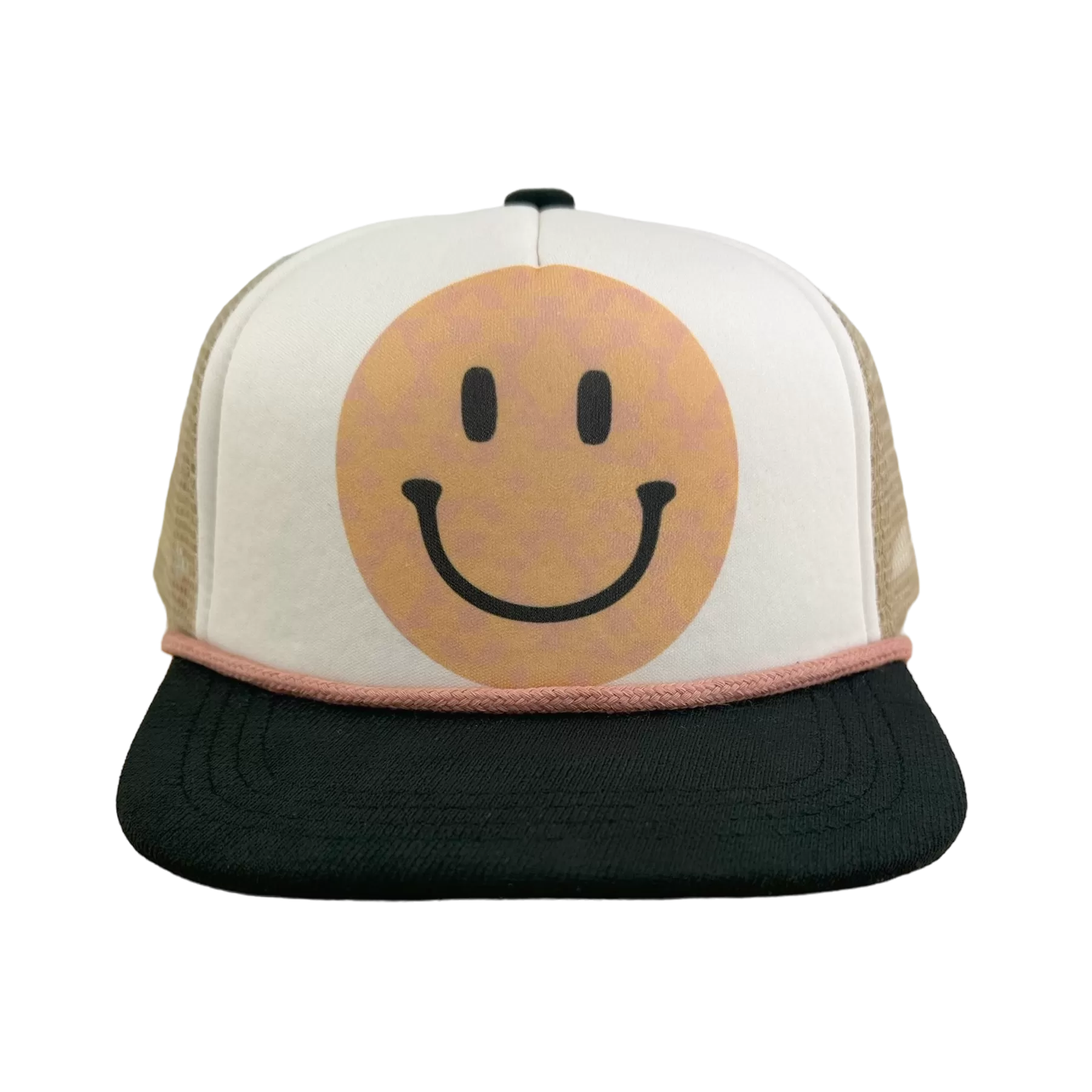 Tiny Whales Happy Camper Natural / Black Trucker Hat