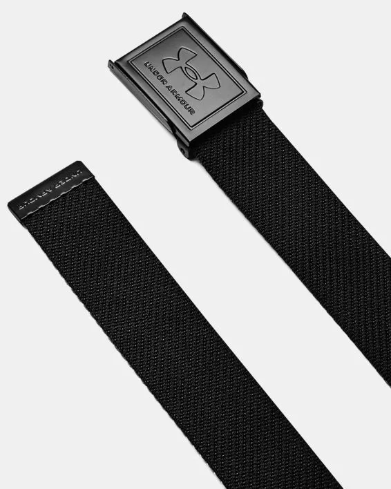 'Under Armour' Men's Reversible Webbing Belt - Black / Pitch Gray