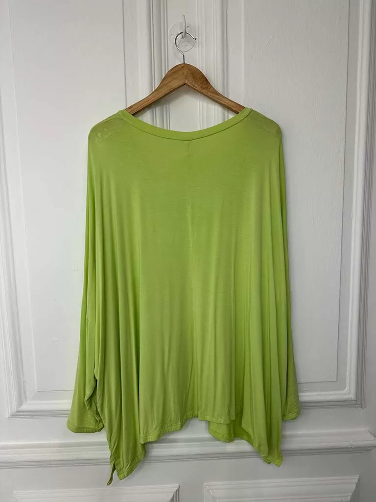 V-Neck Dawny Jersey Top - Pistachio