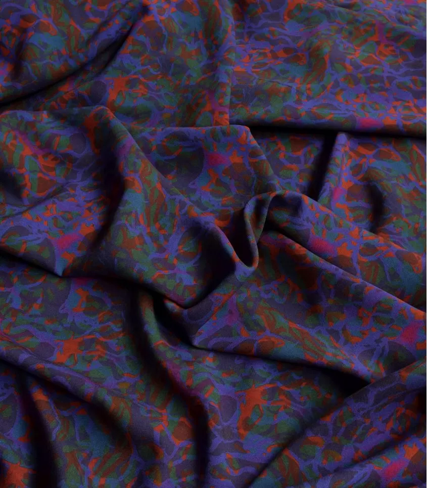 Viscose Rayon Fabric from France in Magma