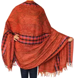 Womens Paisley Wool Shawl Wrap Gift India Clothes (82 x 42 inches)