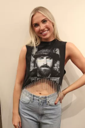 Zac Brown Band Cropped Rhinestone Fringe Tank